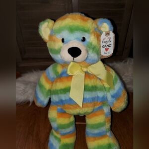 GANZ Sunshine Striped Plush Bear NWT
